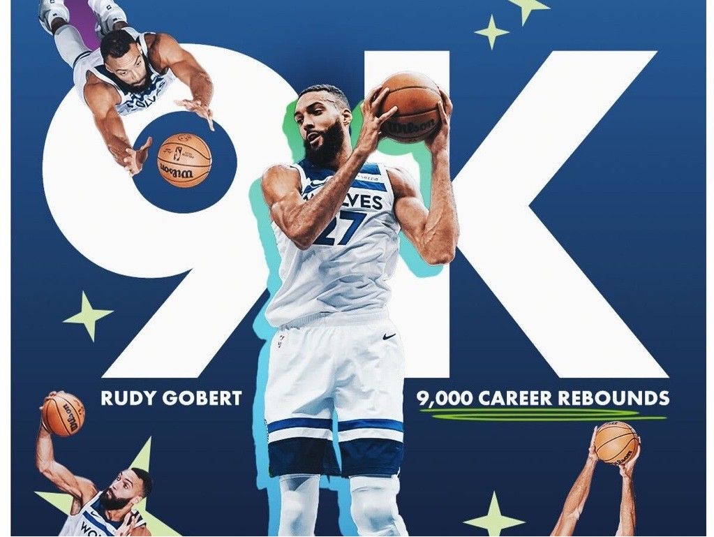 💪🏻戈贝尔抢到第6个篮板达成9000篮板里程碑 成为史上第九位达成次成就的国际球员